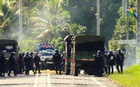 Security forces preparing to enter Saint Louis tribe on 9 April 2024 Photo LNC