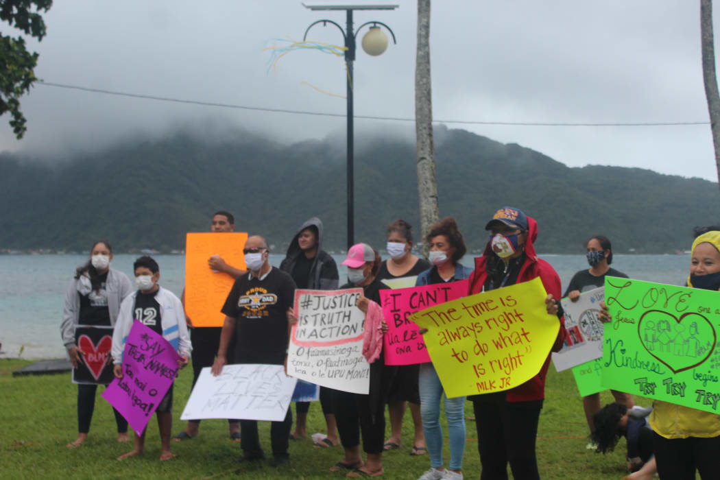 American Samoans supporting the BLM movement