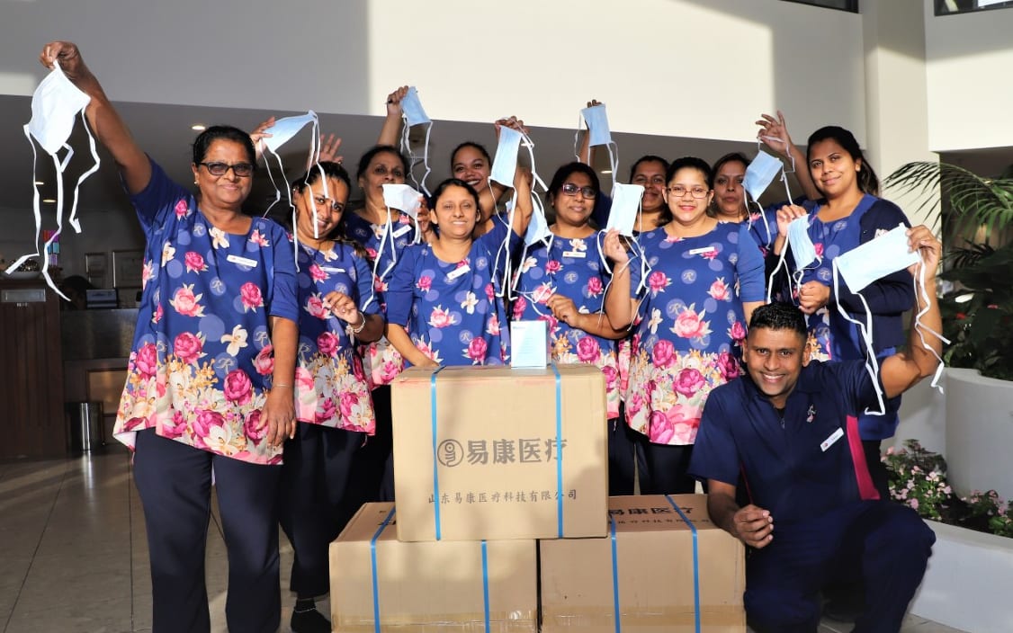 Aruna Prakash (third from left front), and Edmund Hillary Retirement Village workers, who are sending supplies to Covid-19 stricken Fiji.