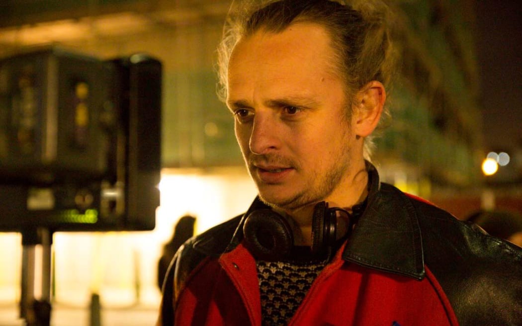 Nathan Morris on set of At Dawn