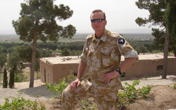 Soldier in desert fatigues