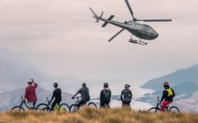 It wouldn't be a bike festival without a spot of heli-riding.
