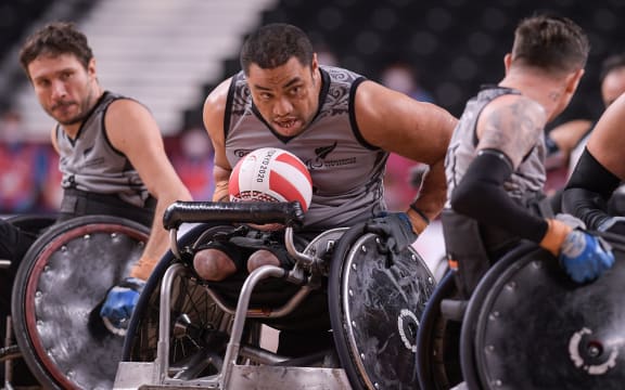 Barney Koneferenisi.
Wheelchair rugby group match.
Yoyogi National Stadium, Wednesday 25 August 2021. Tokyo 2020 Paralympics.