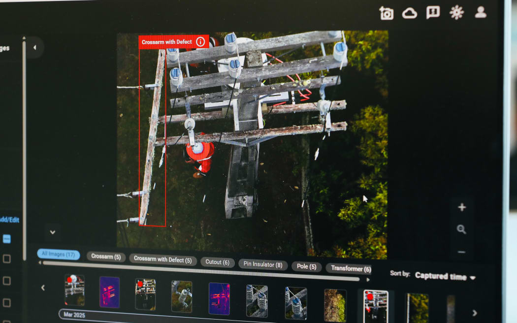 Aerial survey technology from drones captures precision images of electrical assets.