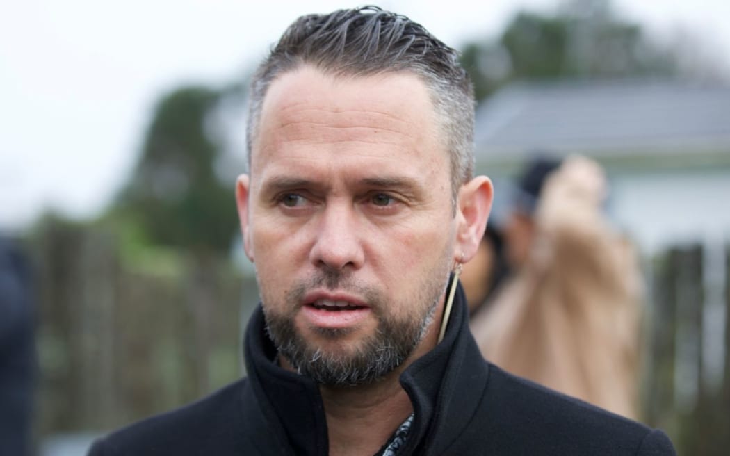 Takuta Ferris, Te Pāti Māori MP, representing his iwi Ngāti Kahungunu at  Kiingi Tuheitia's tangi.