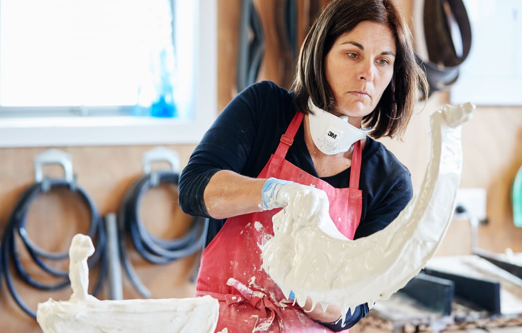 Glass artist Di Tocker is one of the more than 30 artists taking part in Christchurch's new Sculpture Festival.
