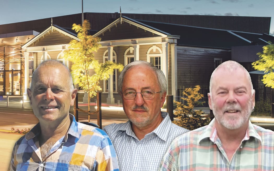 Carterton by-election candidates Dale Williams, left, Mike Osborne, and Grant Pittams.