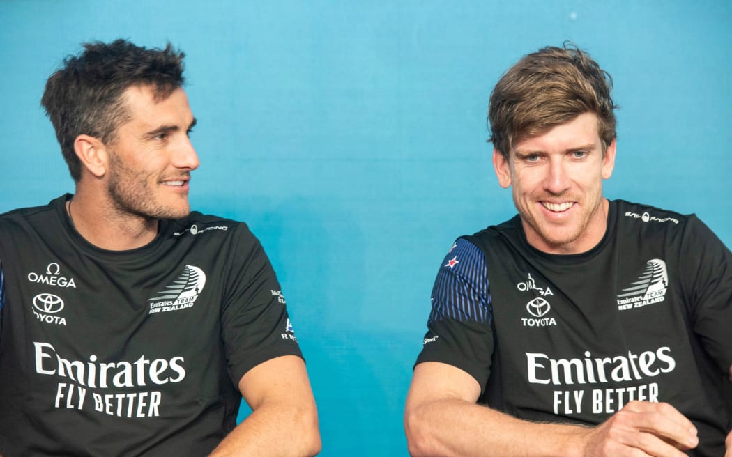 Team New Zealand sailors Blair Tuke and Peter Burling.