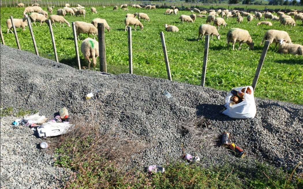 Damage to roads and rubbish left by racers in Waipa.