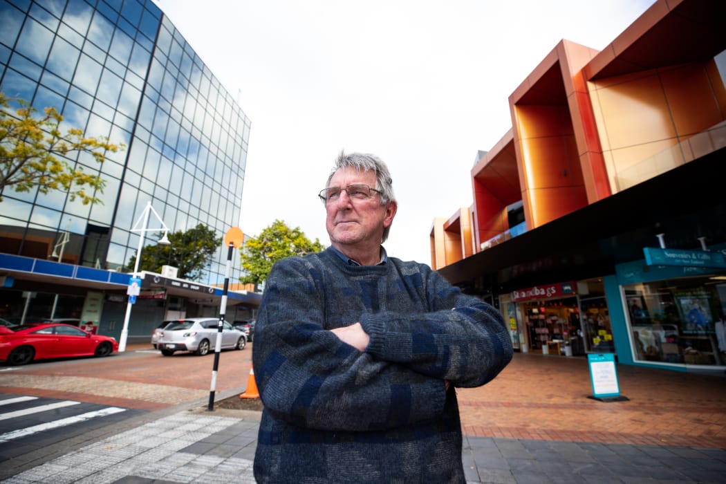 Fancy That owner Bill Campbell in Tauranga's CBD