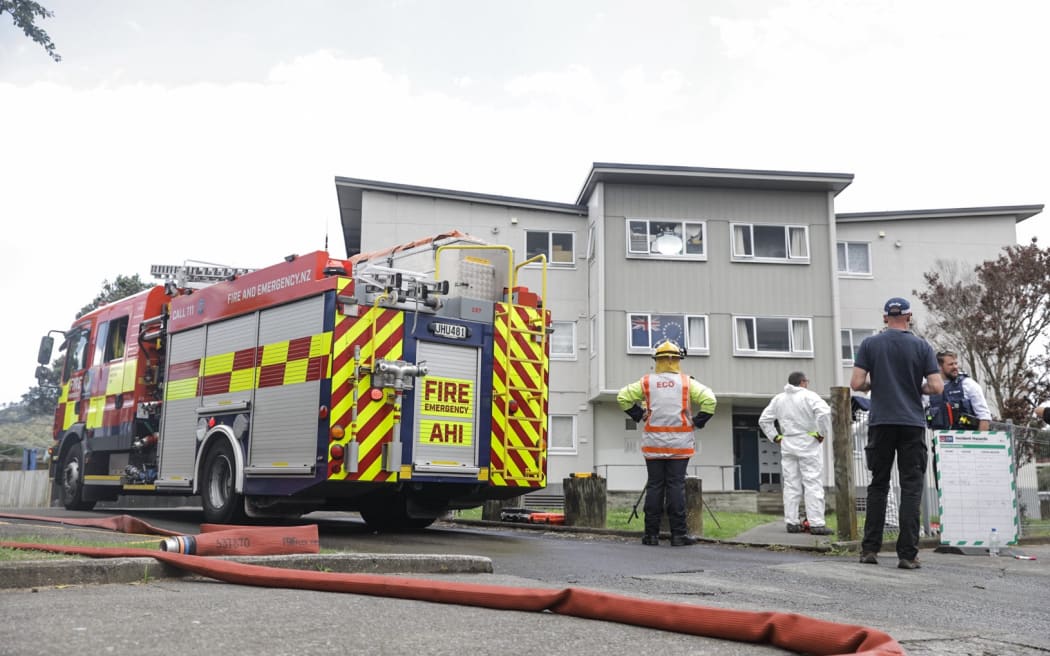 Fire at Kainga Ora complex in Avalon in Lower Hutt