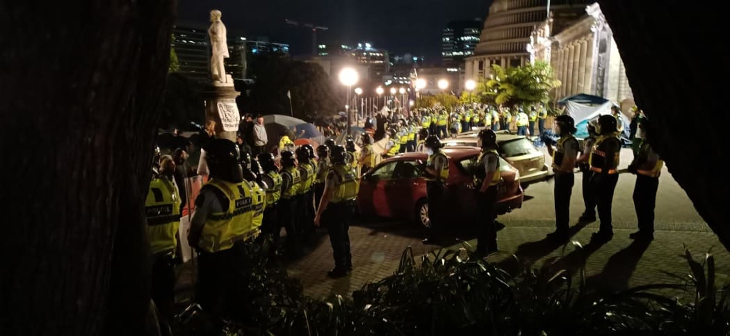 An early morning police operation is underway in Wellington.