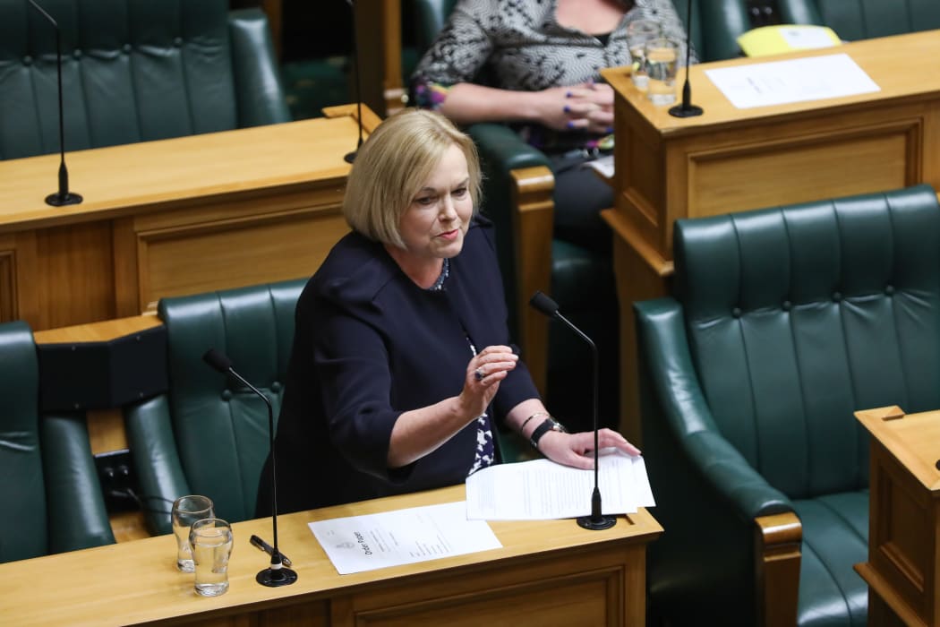 The Leader of the Opposition Judith Collins criticises the Government during the last general debate for the 52nd Parliament