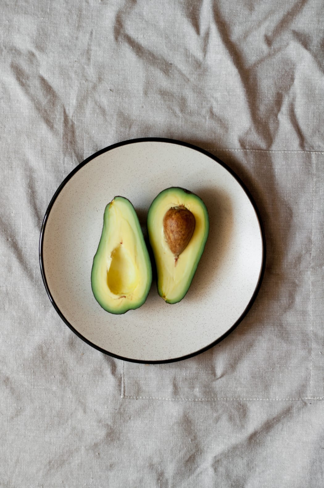 avocado on plate