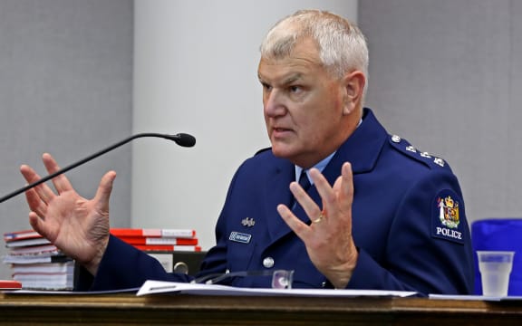 Inspector Ross Grantham is sworn in at the Lundy trial