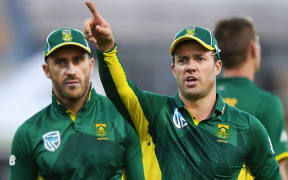 Captain AB de Villiers (right) and Faf du Plessis.