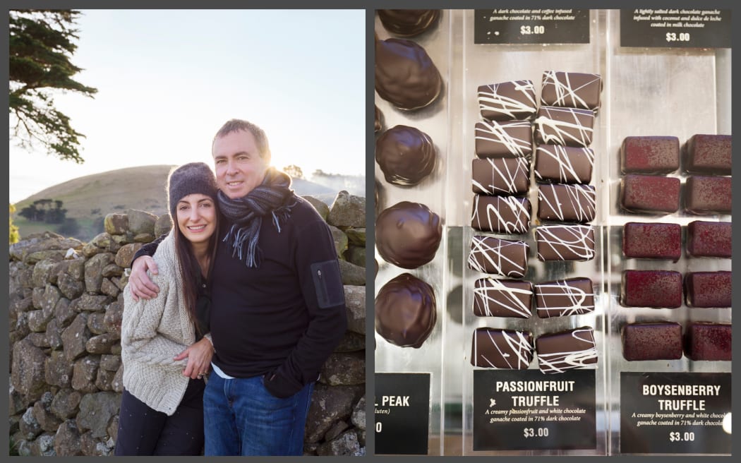 Alex Gimenez and Lorena from Patagonia Chocolates.