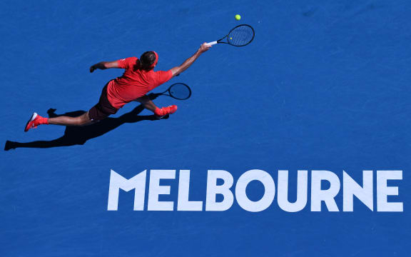 Alexander Zverev of Germany during the 2025 Australian Open at Melbourne Park in Melbourne.