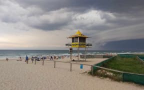 After storms brought giant hail to the Gold Coast yesterday, severe weather is forecast for the North Queensland coast into the weekend. (Supplied: Peter Martin)