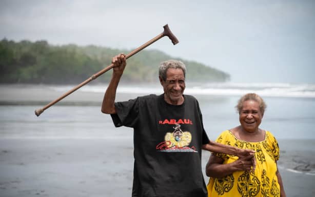 Popo from PNG relied on his wife Wendy to get through each day till he received surgery restoring his eyesight.