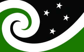 Otis Frizzell's flag design, 'MANAWA The People's Choice'.