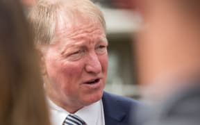 Nick Smith at a social housing announcement in Northcote