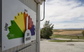 UV index signage at Lauder. Photograph by Dave Allen