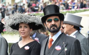 Sheikh Mohammad Bin Rashid Al Maktoum of UAE and his then wife, Princess Haya of Jordan during Day One of the Royal Ascot meeting.