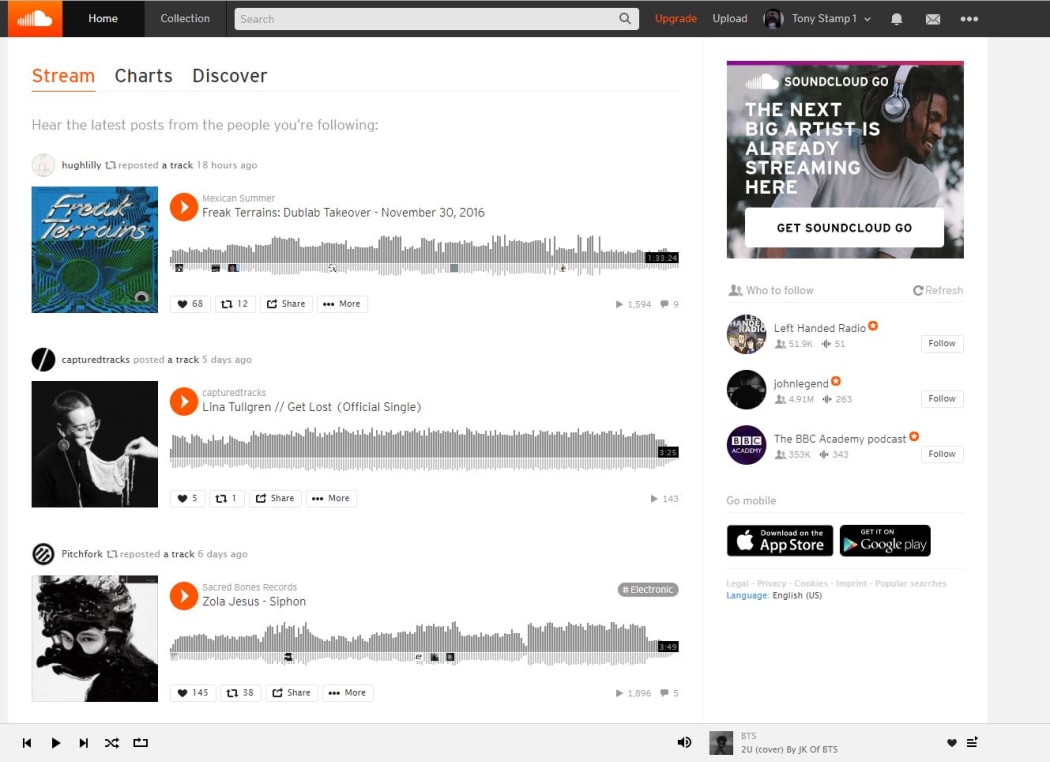 Tony's Soundcloud