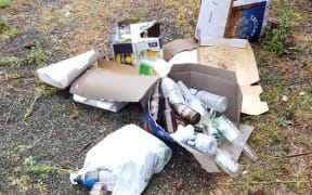 Rubbish dumped in Twizel.