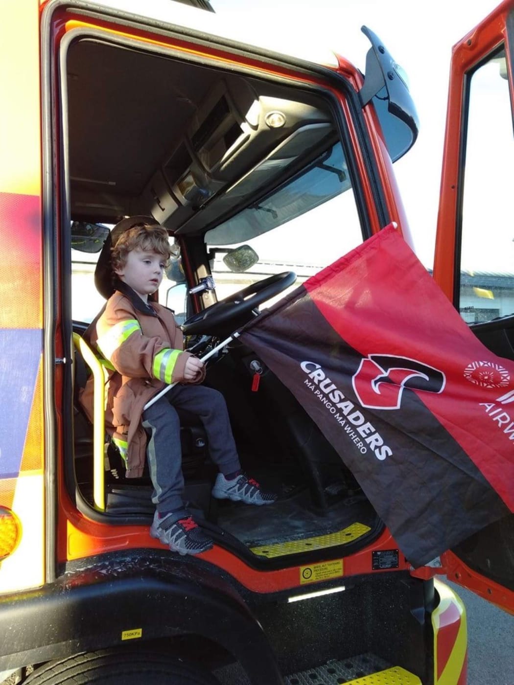 Nixyn Quilter at the fire station.