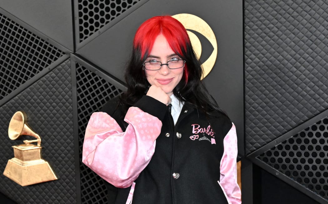 US singer-songwriter Billie Eilish arrives for the 66th Annual Grammy Awards at the Crypto.com Arena in Los Angeles on February 4, 2024. (Photo by Robyn BECK / AFP)