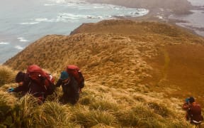 Expeditioners heading off Macquarie Island station