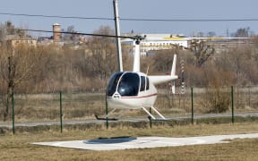 A Robinson R44 helicopter.