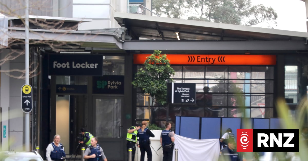 Police outside Sylvia Park mall on 13 August, 2026