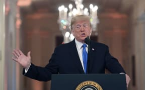US President Donald Trump speaks during a post-election press conference in the White House.