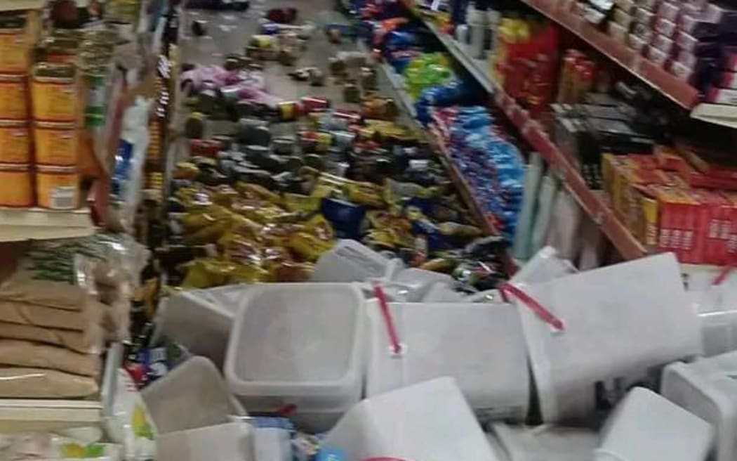 Santo store in Vanuatu impacted by 2023 earthquake.