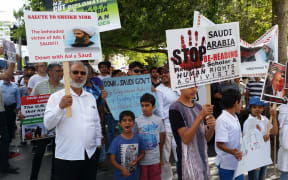 Members of Auckland's Shia Muslim community held a rally to protest the execution of a popular cleric by Saudi Arabia