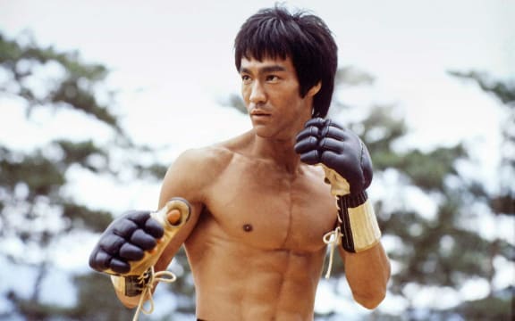 Martial artist and actor Bruce Lee in the 1973 action film Enter the Dragon