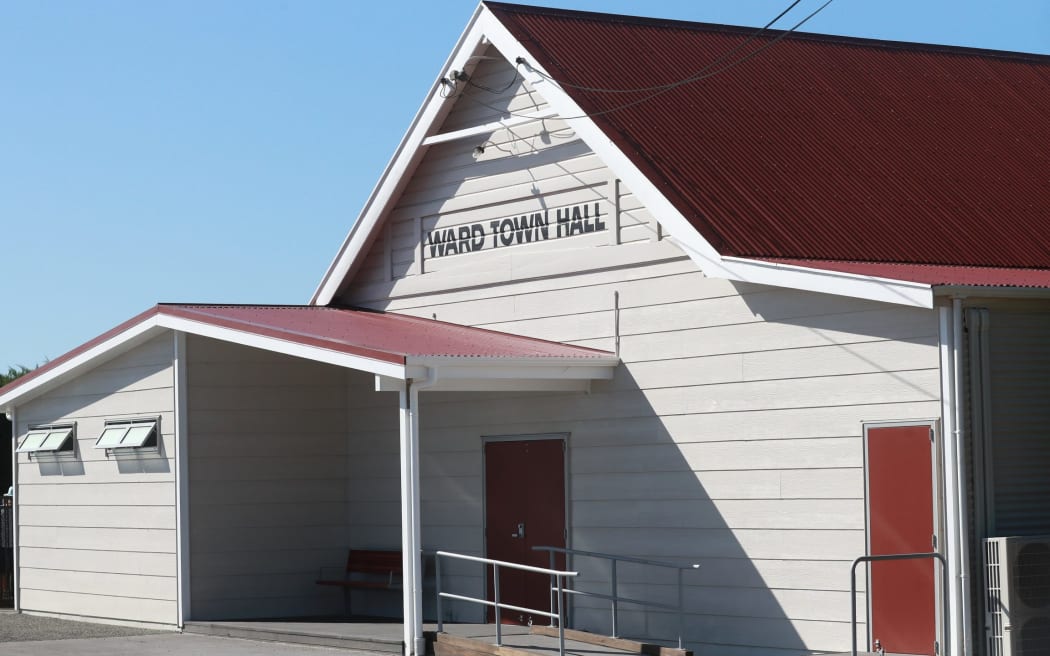 The Ward Town Hall reopened following refurbishments in 2021. Its roof is leaking.