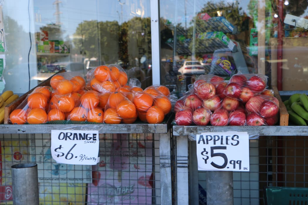 Ōtara fruit stall.
