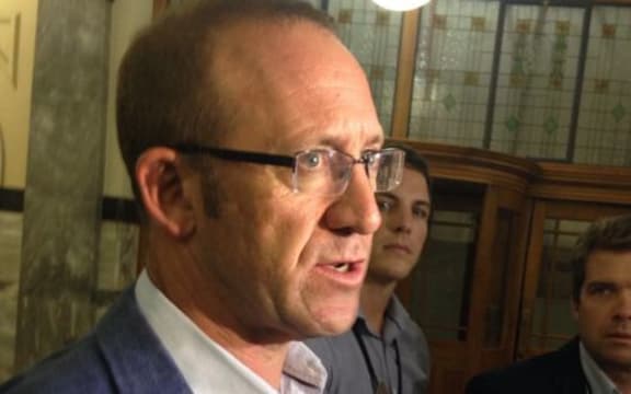 Andrew Little speaking to media after the vote.