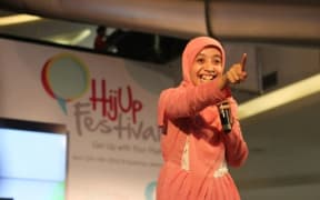 Indonesian Muslim comedian Sakdiyah Ma'ruf