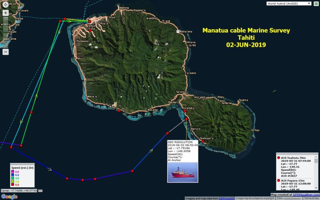 Manatua cable Marine Survey.