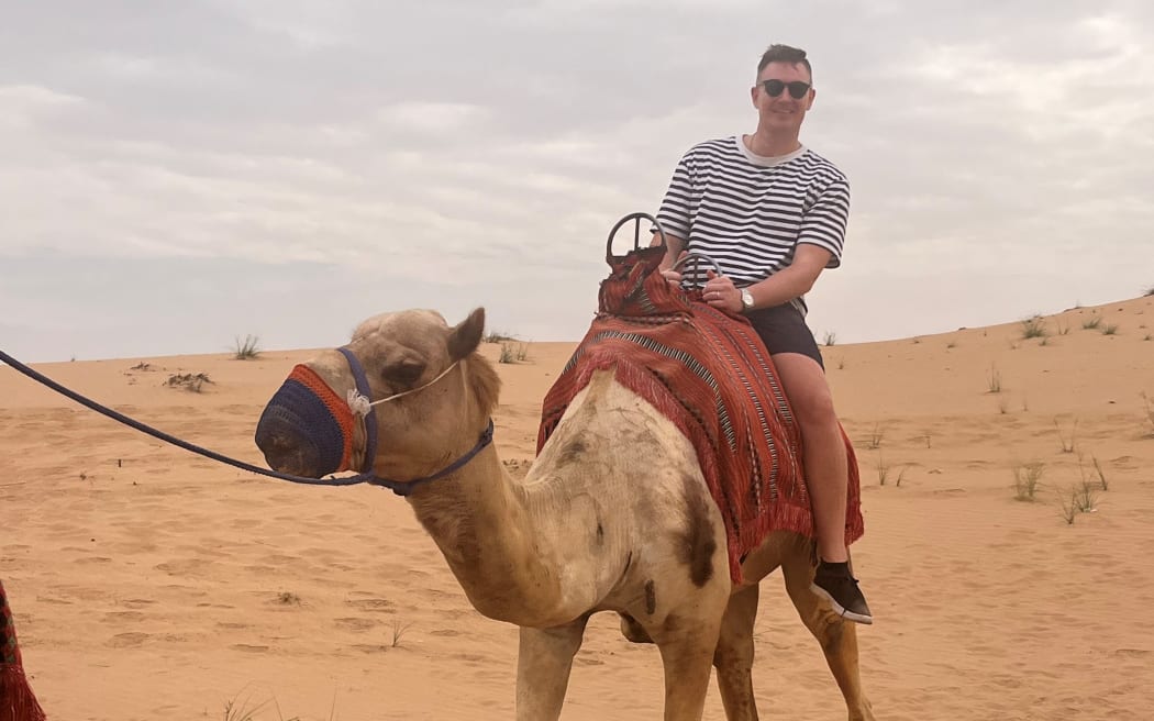 Jonathon Westphal on a camel