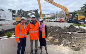 A hole the size of a tennis court has appeared in St George’s Bay Rd Parnell, after severe weather and lots of rain. The damage we see is the result of saturated grounds over a long period of time.
