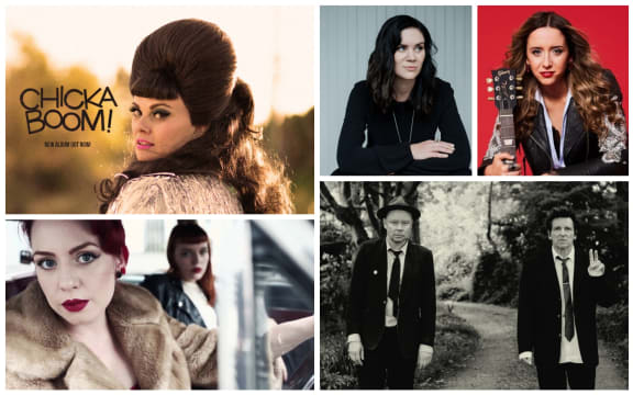 Clockwise from top left: Tami Neilson, Katie Thompson, Kaylee Bell, Delaney Davidson and Barry Saunders, Kendall Elise