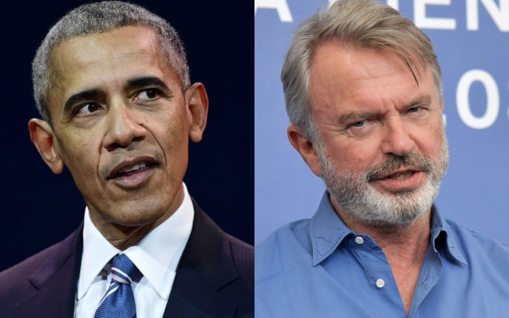 Barack Obama and Sam Neill