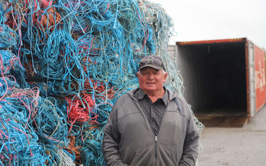 Wastebusters owner Brent McLaren says it's a great relief that the stockpile of farm plastic is finally being cleared.