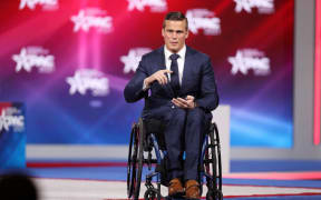 ORLANDO, FLORIDA - FEBRUARY 26: Rep. Madison Cawthorn (R-NC) addresses the Conservative Political Action Conference being held in the Hyatt Regency on February 26, 2021 in Orlando, Florida. Begun in 1974, CPAC brings together conservative organizations, activists, and world leaders to discuss issues important to them.   Joe Raedle/Getty Images/AFP (Photo by JOE RAEDLE / GETTY IMAGES NORTH AMERICA / Getty Images via AFP)